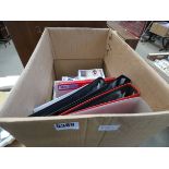 Box of lever arch files and account management costing guidebooks