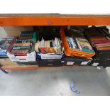 9 boxes containing a large quantity of novels and reference books