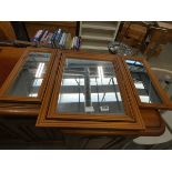 Pine 3 panel dressing table mirror