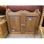 5348 - Pine double door hanging cabinet