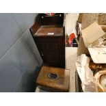 Edwardian mahogany smoker's cabinet plus a Victorian jewellery box