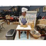 Figure of a baker kneading bread