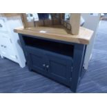 Hampshire Blue Painted Oak Corner TV Unit (3)