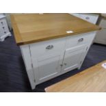 Chester White Painted Oak 2 Door Medium Sideboard (10)