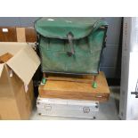 3 Tackle boxes plus a folding fisherman's chair