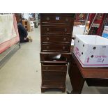 Pair of reproduction mahogany 4 drawer cabinets