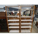 Pair of Habitat style open fronted bookcases