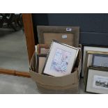 Box containing a quantity of picture frames
