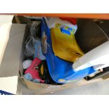 Box containing childrens' toys
