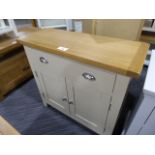 Chester Grey Painted Oak 2 Door Small Sideboard (56)