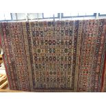 (30) Large multicoloured floral carpet