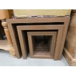 Walnut effect nest of 3 tables