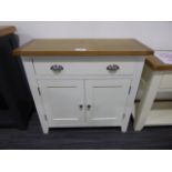 Chester White Painted Oak 2 Door Small Sideboard (2)