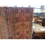 (29) Louis de Poortere brown floral runner