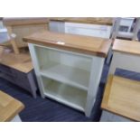 Small open front bookcase