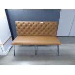 Industrial Tan 140cm Studded Back Bench (54)