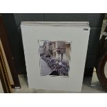 Quantity of photographic prints of bicycles, canal boat, yachts, landscapes and others
