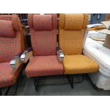 Bank of 2 aeroplane seat (collector's item, see soft furnishings policy https://www.peacockauction.
