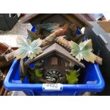 Box containing 2 cuckoo clocks (af)