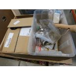 Box containing fishing tackle