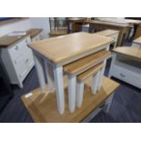 Gloucester White Painted Oak Nest of 3 Tables (17)