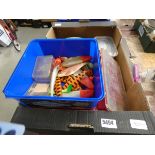 Box containing fishing tackle