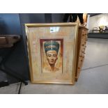 Framed and glazed print of Nefertiti