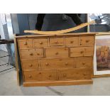 Pine multidrawer chest