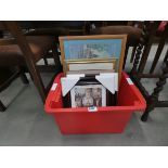 Box containing impressionist and other prints