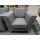 Grey fabric armchair