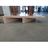 5421 Faux maple low slung coffee table