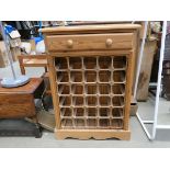 5380 Pine wine rack with drawer over