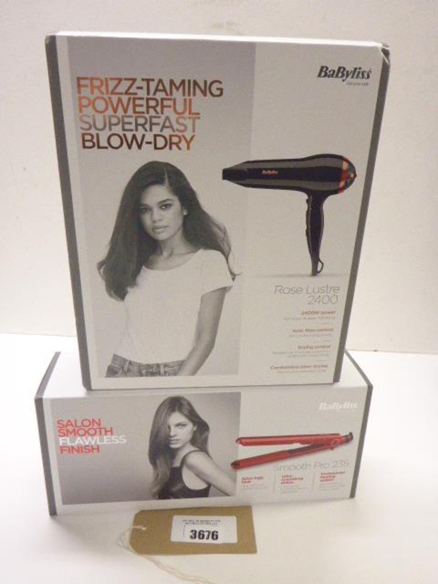 BaByliss Salon smooth flawless finish Pro 235 hair straighteners and BaByliss Rose Lustre 2400