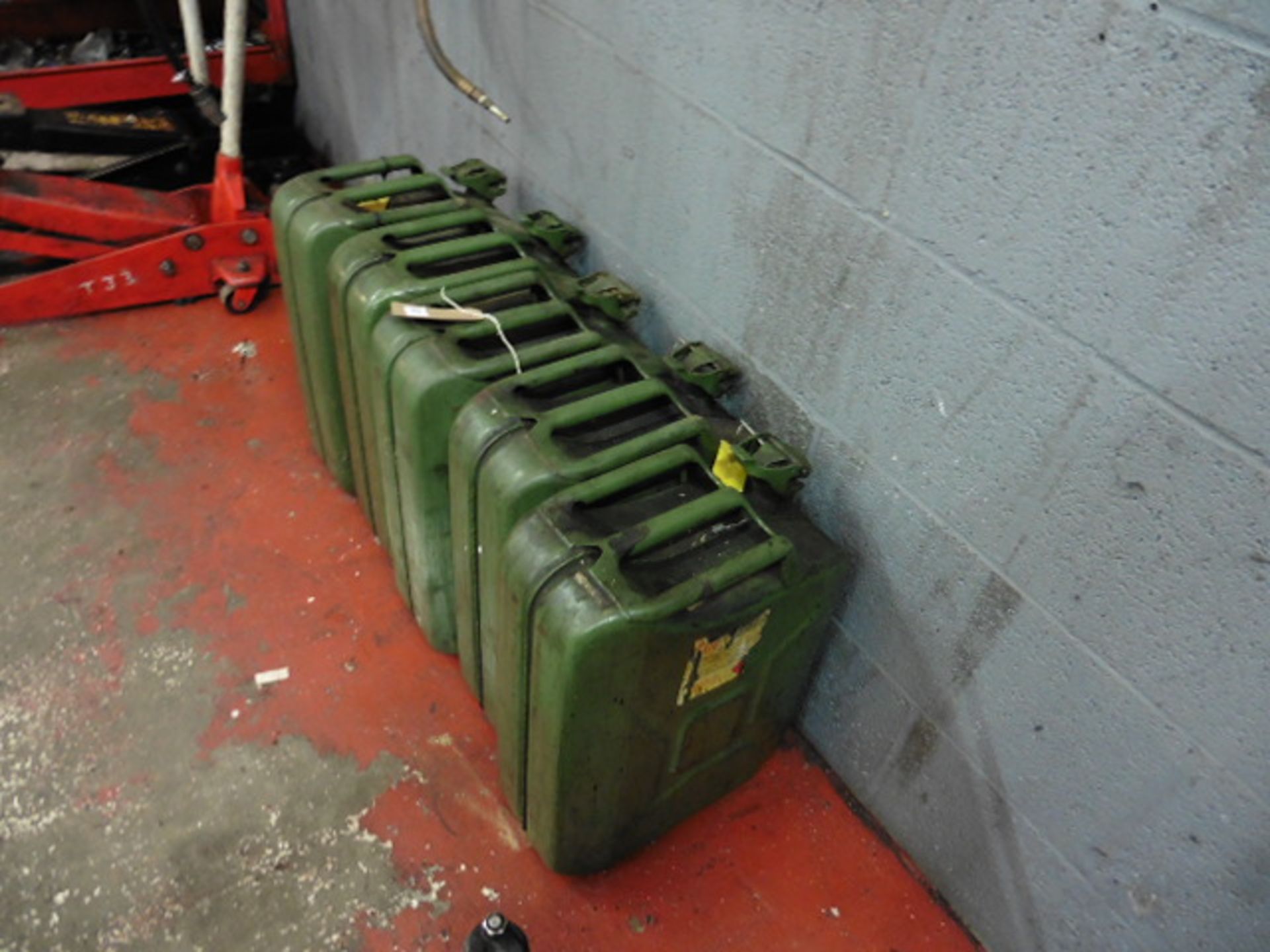 5 x 20l jerry cans some with contents - Image 2 of 2