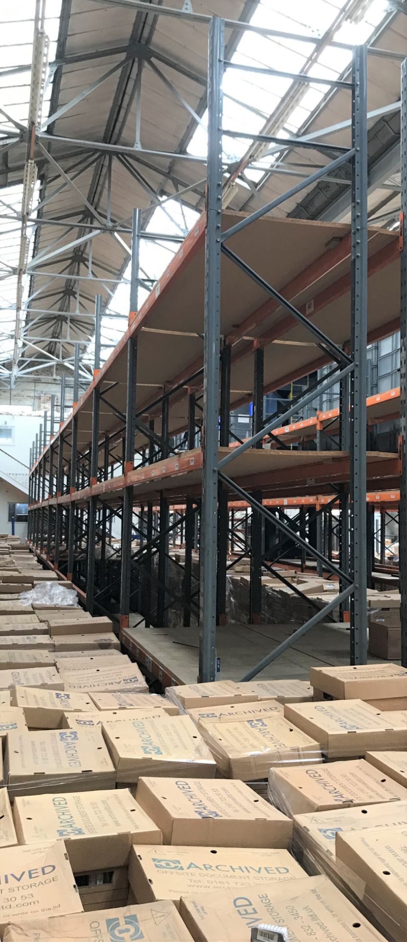 10 bays of 3 tier Boltless Steel Pallet Racking with Boarded Shelving comprising: 11 Dexion - Image 2 of 2