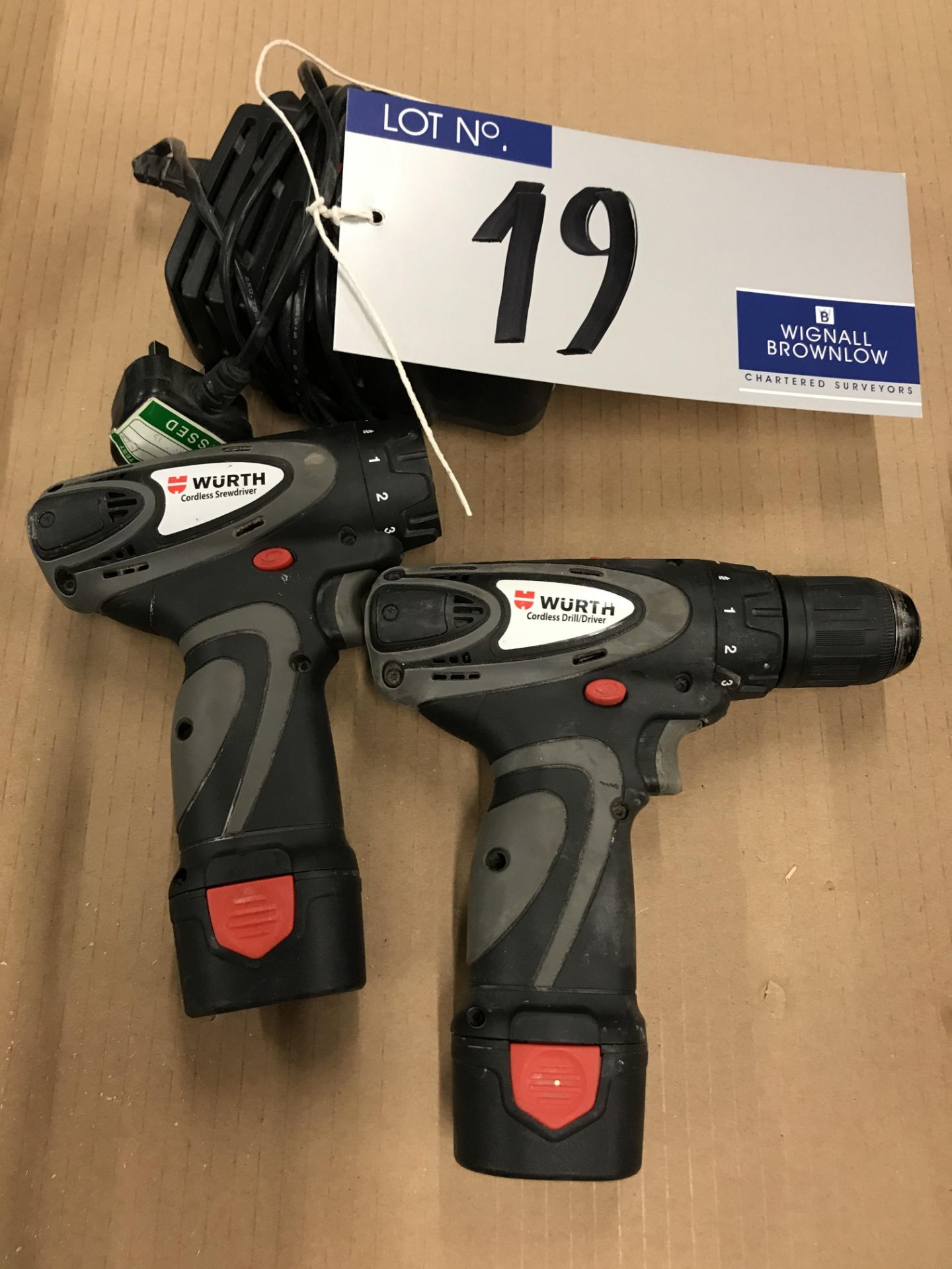 A Wurth Cordless Drill/Driver with Wurth Cordless Screwdriver and Charger.