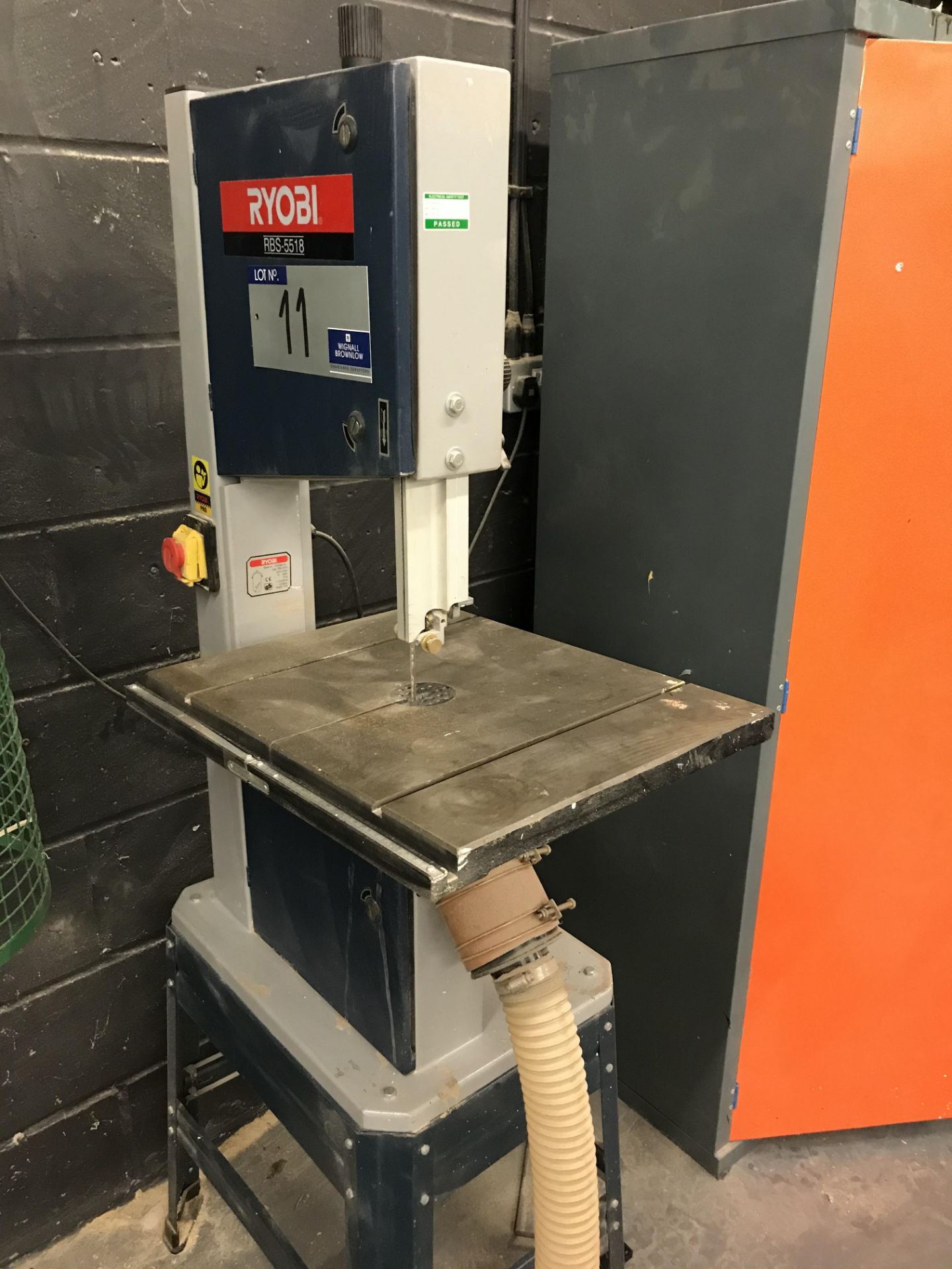 A Ryobi RBS-5518 180mm capacity, 305mm Deep In Throat Vertical Bandsaw No.003580-04.