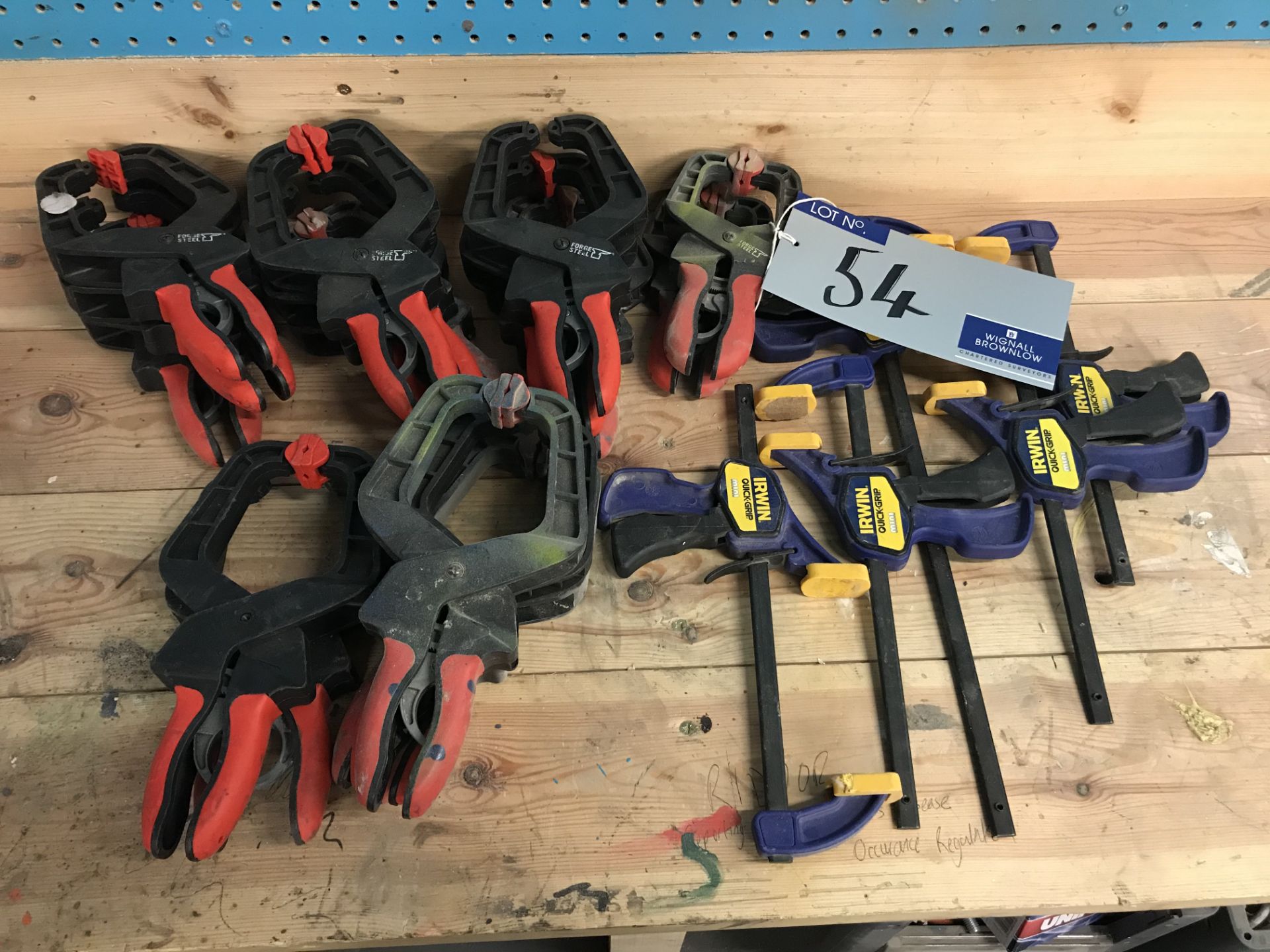 16 Quick Release Clamps with 5 Irwin Quick Grip Mini Clamps.