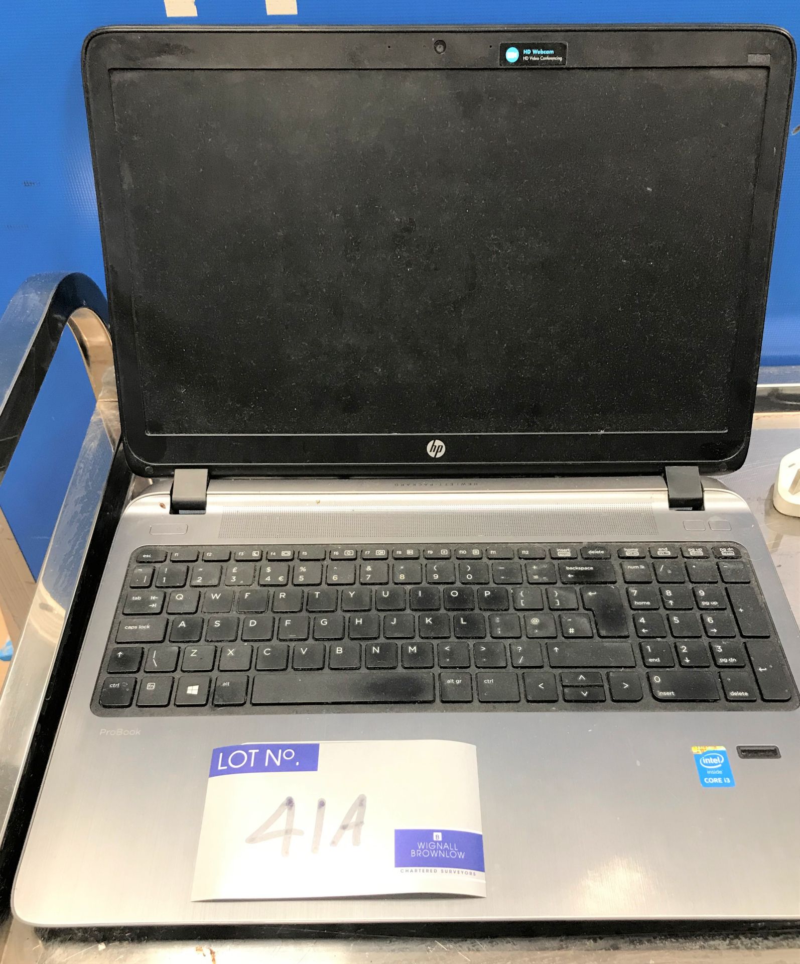 A hp ProBook 450 G2 i3 Lap Top Computer (located at ADA Support, 178 Burnley Road, Weir, Bacup,