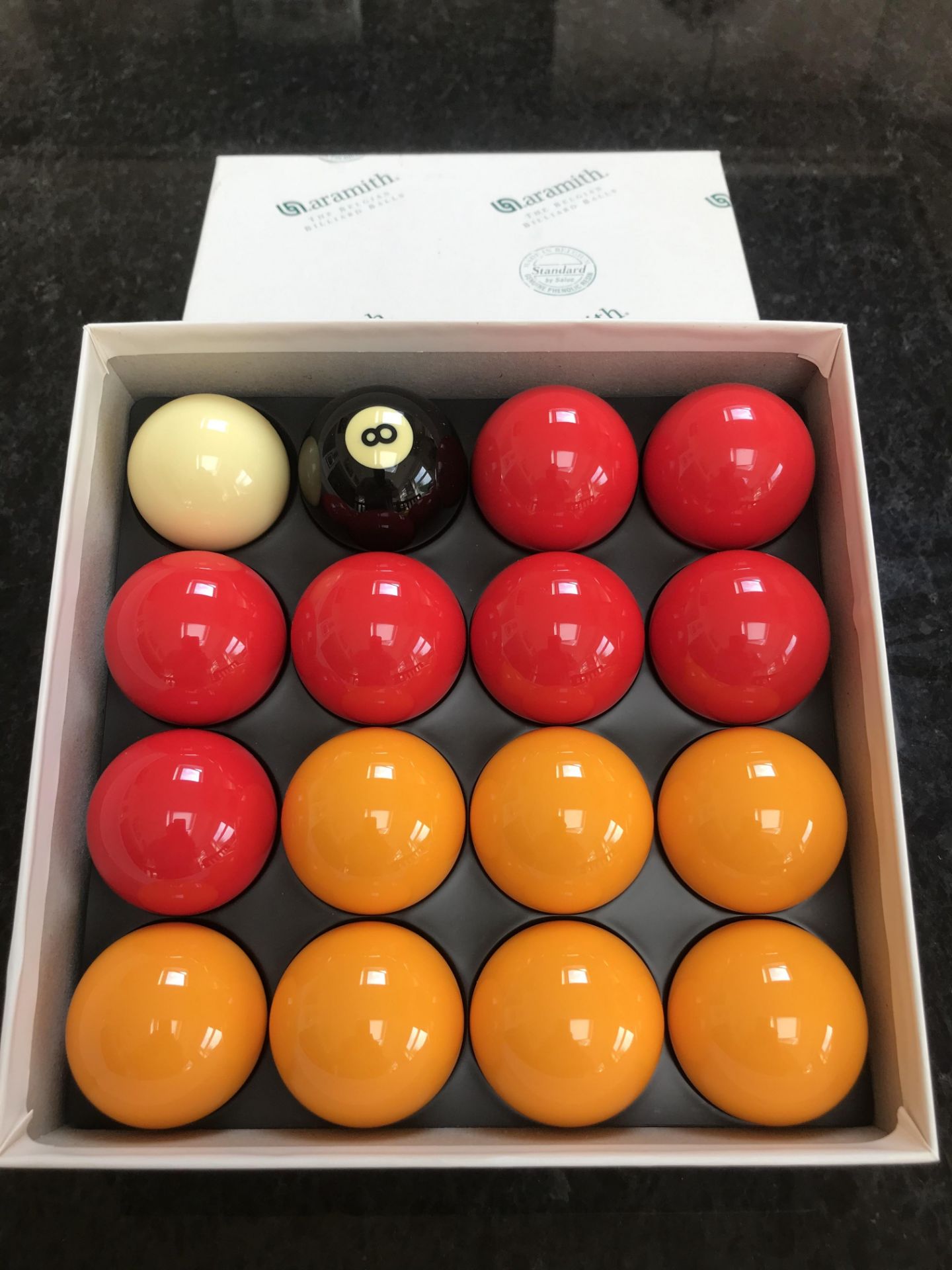 A Set of aramith Belgian Billard Balls (located at ADA Support, 178 Burnley Road, Wier, Bacup,