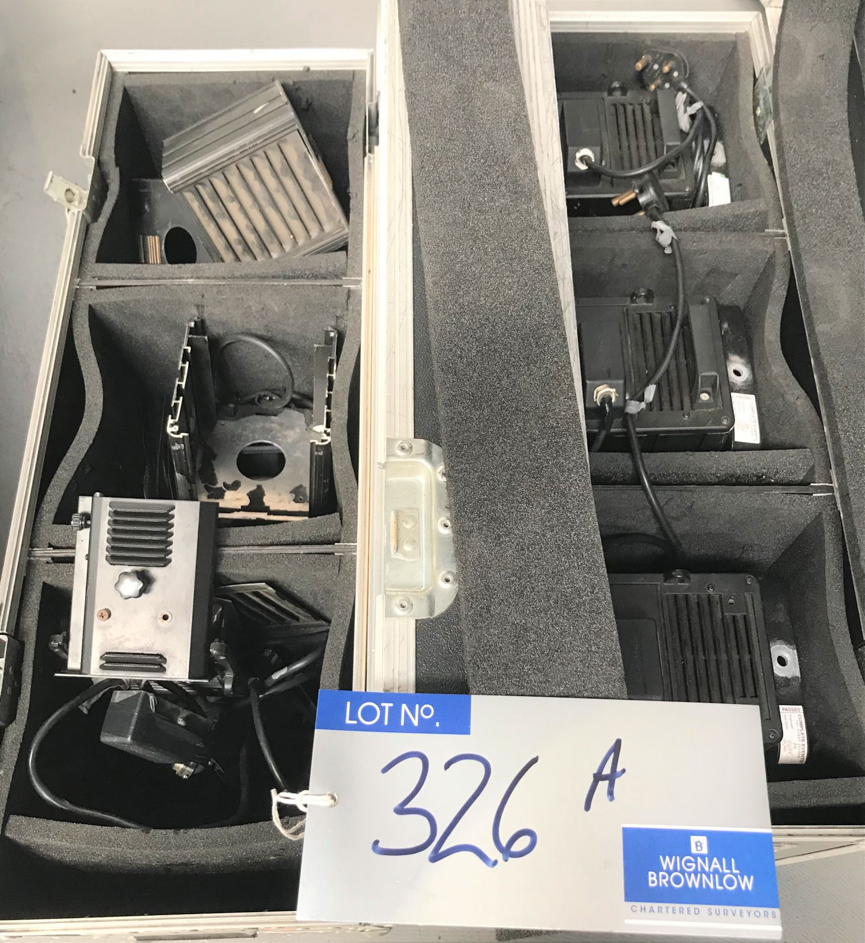 3 Spotlight Sintesi figure 05ZW Profile Spotlights with spares in two flight cases (located at