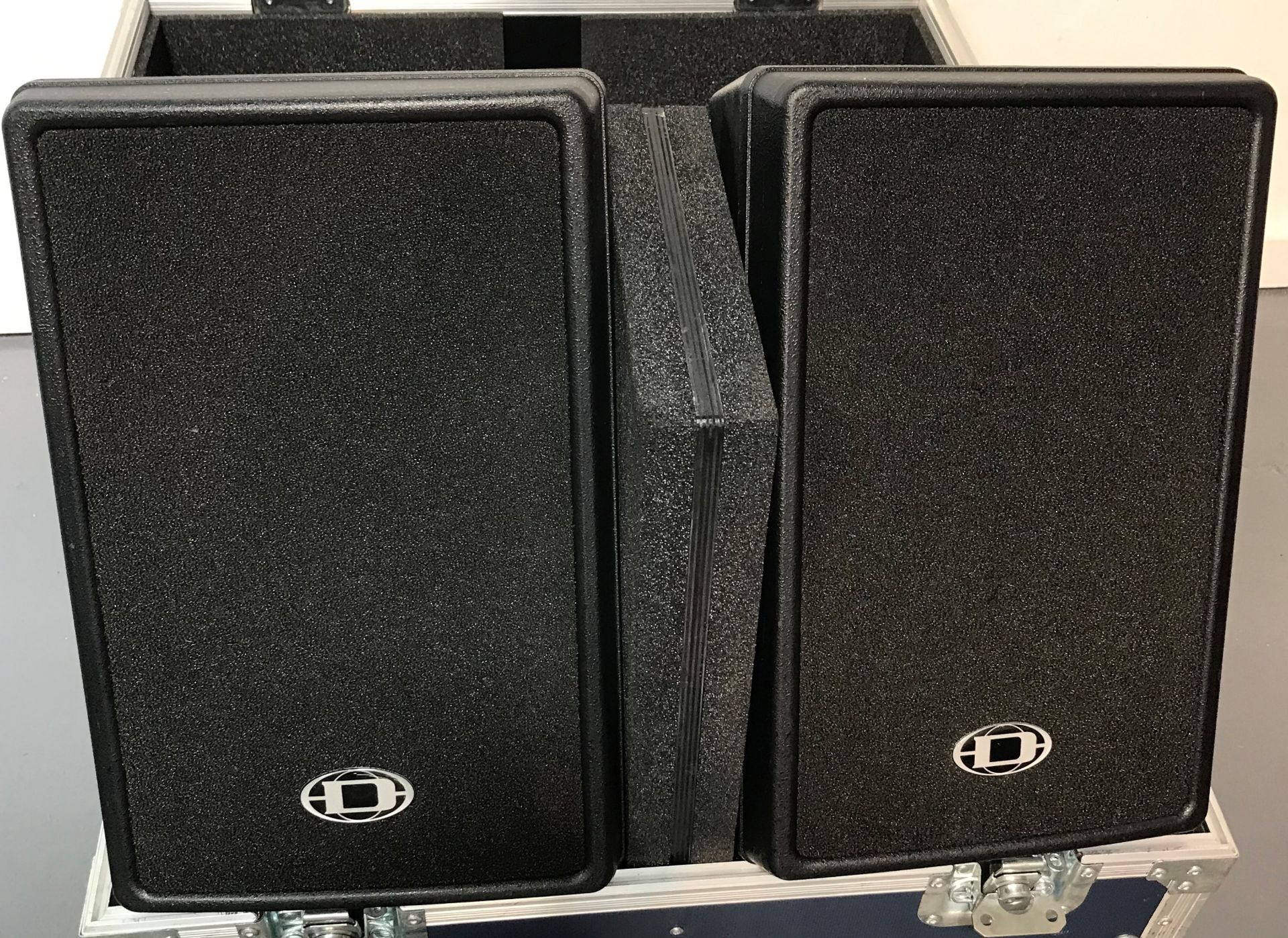 A Pair of Dynacord D8A Speakers, Active 2-way Cabinet, 800w maximum amplifier output capability (