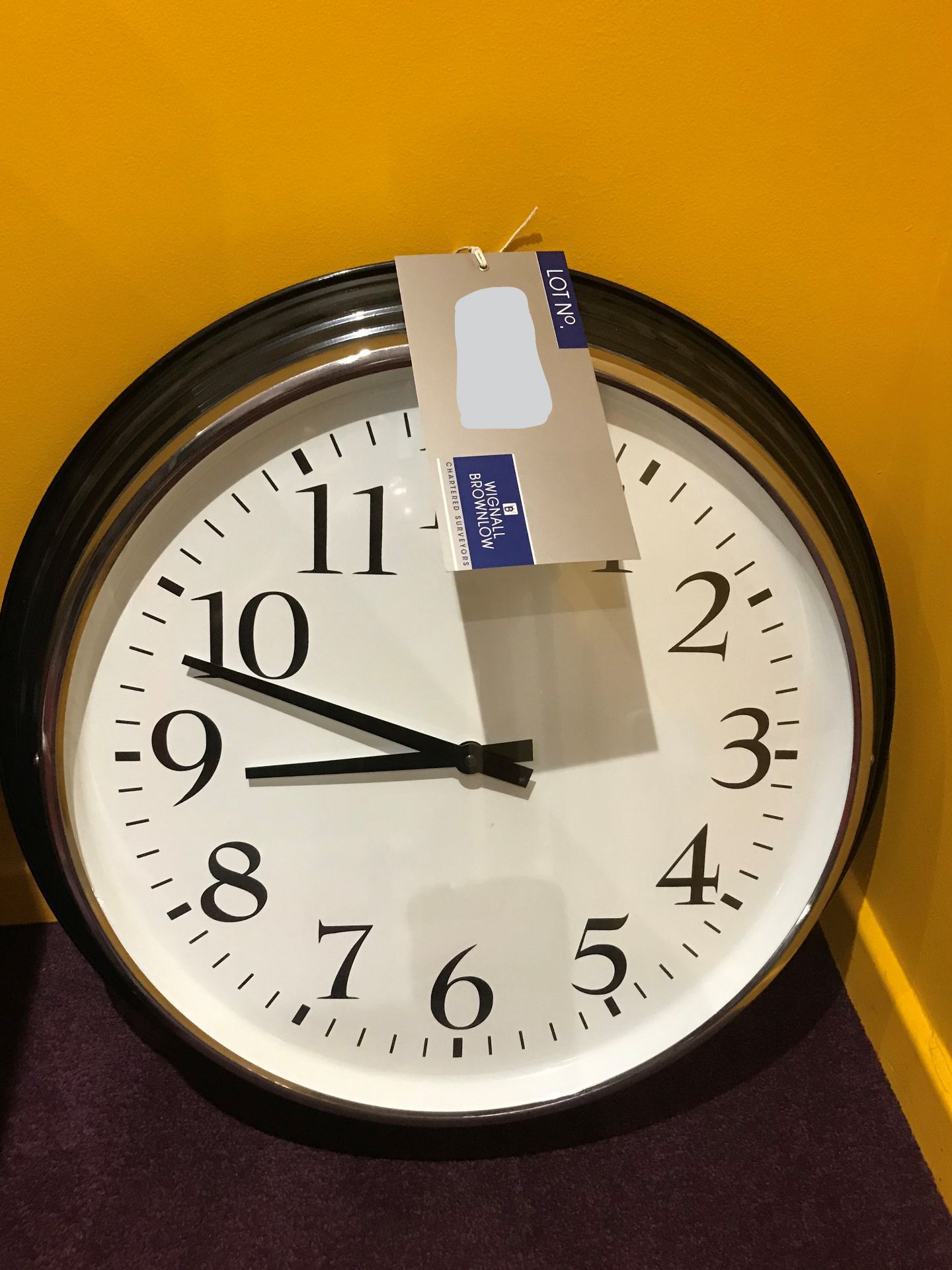 An IKEA Wall Clock, 500mm dia (located at ADA Support, 178 Burnley Road, Wier, Bacup, Lancashire,