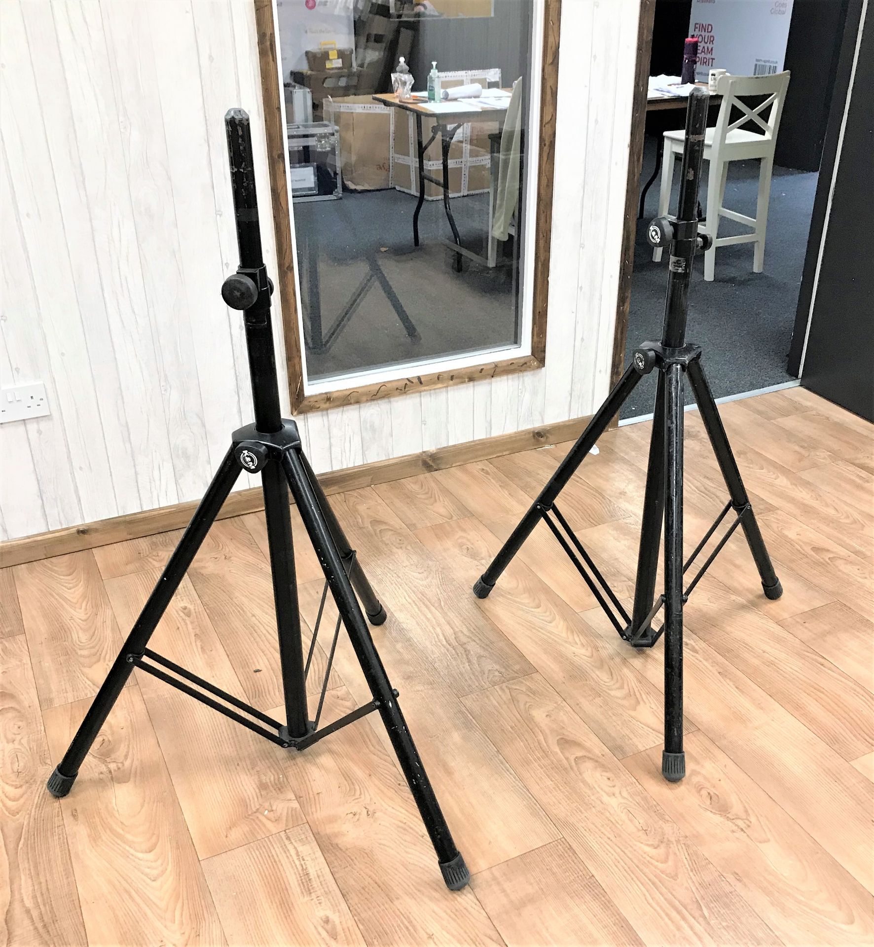 A Pair of K+M Heavy Duty Speaker Stands with Citronic Carry Bag (located at ADA Support, 178 Burnley