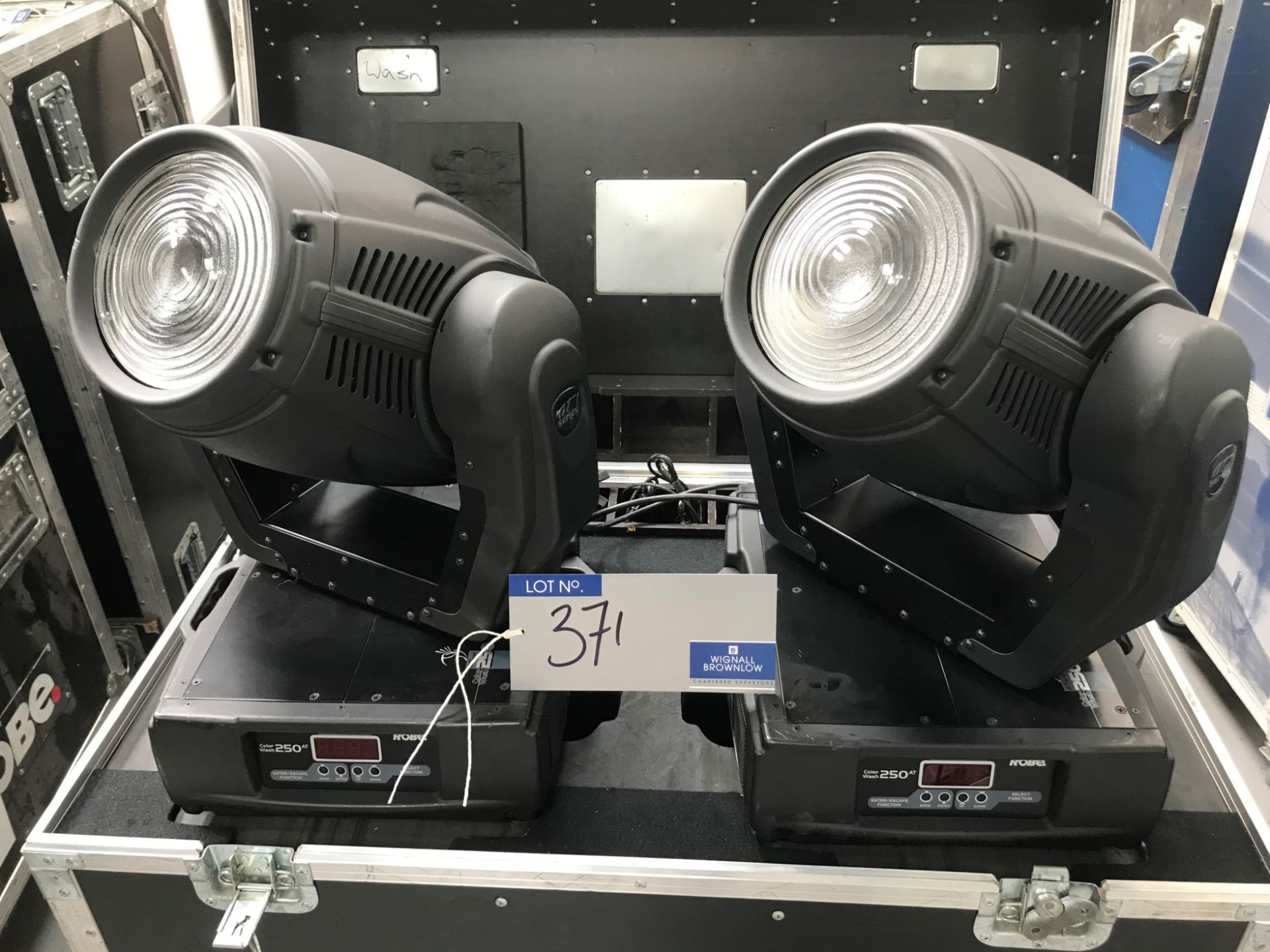 2 Robe AT Series ColorWash 250AT Moving Head Wash Lights (recently serviced) with Clamps and