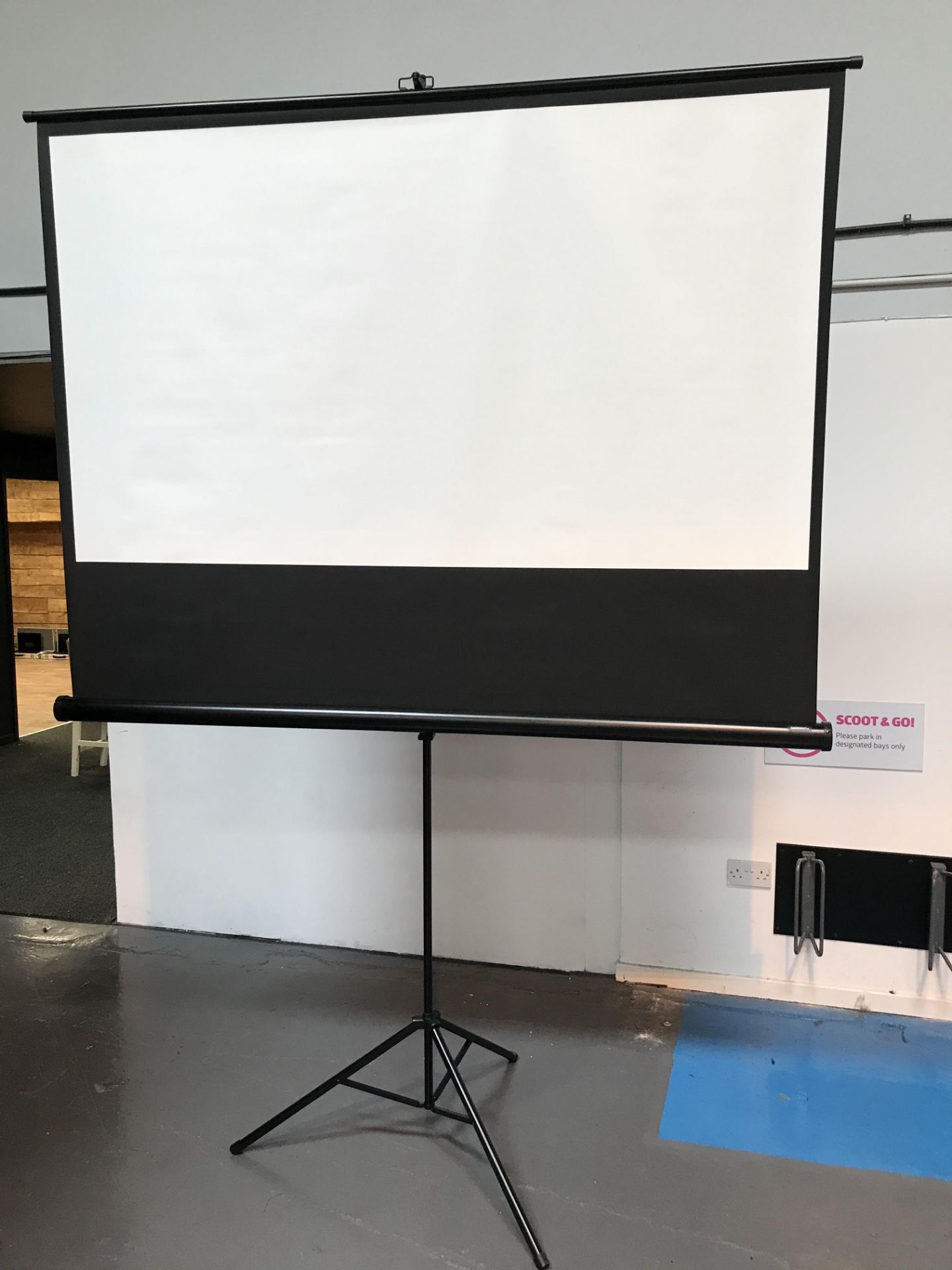 A Celexion Projection Screen, 1900mm x 1400mm with Adjustable Tripod Stand (located at ADA