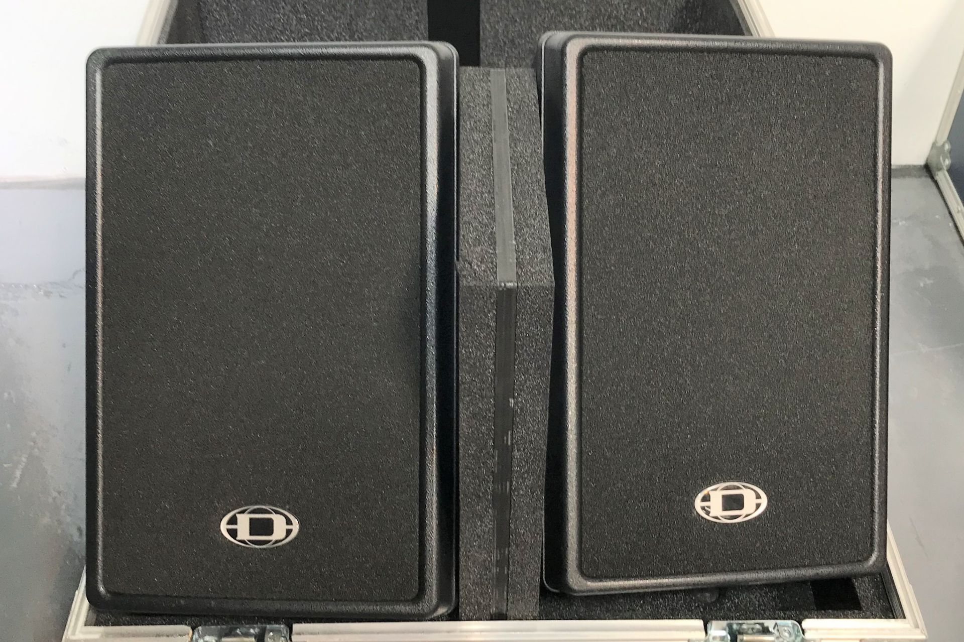 A Pair of Dynacord D8A Speakers, Active 2-way Cabinet, 800w maximum amplifier output capability (