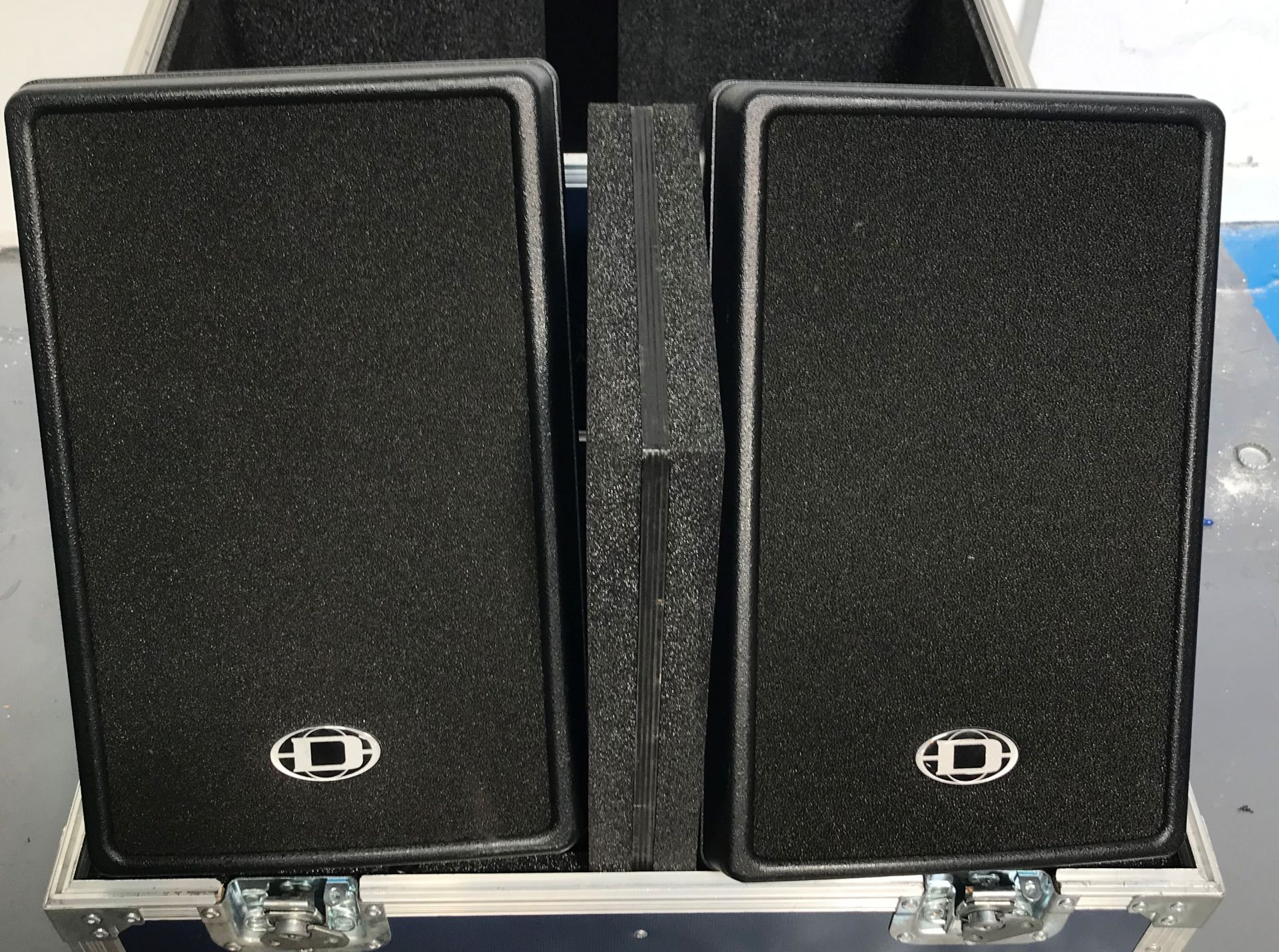 A Pair of Dynacord D8A Speakers, Active 2-way Cabinet, 800w maximum amplifier output capability (