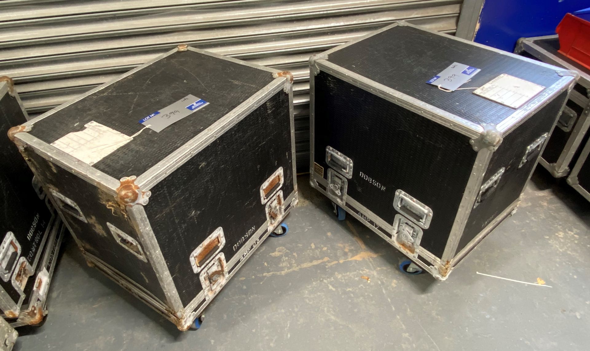 2 Mobile Flight Cases, 760mm x 560mm x 680mm (need repairs)(located at 17 Deer Park Road, London,