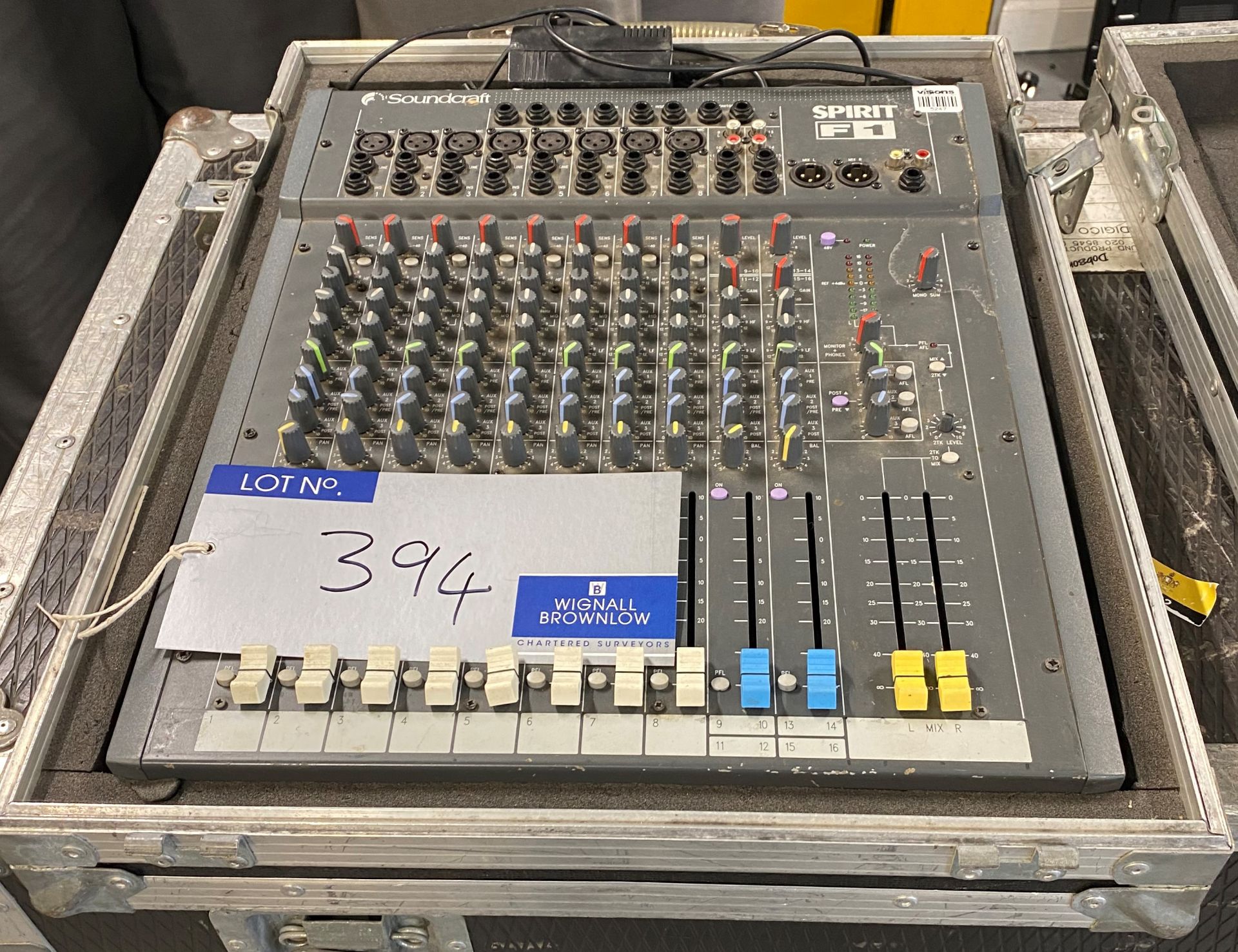 A Soundcraft Spirit F1 Sound Mixing Desk with case (located at 17 Deer Park Road, London, SW19